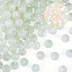 100Pcs Crackle Transparent Glass UV Reactive Beads&nbsp;GLAA-TA0004-28C