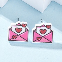 Wood Stud Earrings&nbsp;EJEW-M063-01X