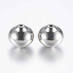 CCBプラスチックビーズ  ロンデル  プラチナ  20.5x20mm  穴：3mm&nbsp;CCB-G007-29P
