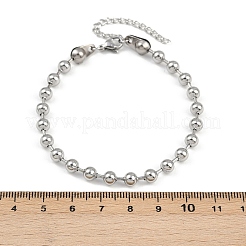 304ステンレススチールチェーンブレスレット＆カフバングルセット（女性・男性用）4個  ステンレス鋼色  7.68インチ（195mm）&nbsp;BJEW-F505-02P