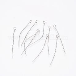 変色しにくい304ステンレススチール製アイピン  ステンレス鋼色  35mm  穴：2mm  ピン：0.7mm&nbsp;STAS-D448-A-018P