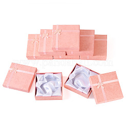 厚紙のブレスレットボックス  ブレスレット＆バングル  正方形  ピンク  9.2x9.2x2.8cm&nbsp;CBOX-TAC0003-01B