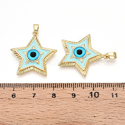 Brass Enamel Pendants&nbsp;KK-T070-75A