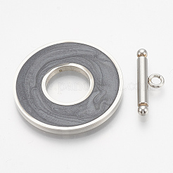 304ステンレススチールトグル留め具  エナメル  リング  ミックスカラー  リング：29.5x2mm  内径：12mm  バー：21x7x3mm  穴：2mm&nbsp;STAS-T037-05