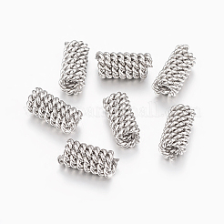 変色防止304ステンレススチール丸カンビーズ  コラム  ステンレス鋼色  10x4.5mm  穴：2mm&nbsp;STAS-K172-53P-02