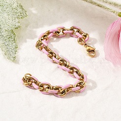 304 Stainless Steel Cable chain Bracelets for Women&nbsp;BJEW-B137-01