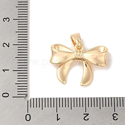真鍮チャーム  カドミウムフリー＆ニッケルフリー＆鉛フリー  蝶結び  18KGP本金メッキ  15.5x20.5x2mm  穴：3x5mm&nbsp;KK-S368-07G