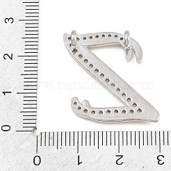 Brass Micro Pave Clear Cubic Zirconia Pendants&nbsp;CU-CBA8481-01P-Z