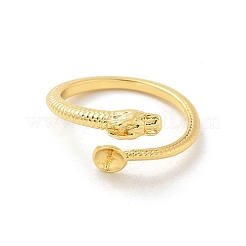 Brass Cup Peg Open Cuff Ring Settings&nbsp;LS-KK-G518-10G-01