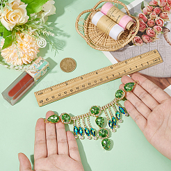 1Pc Flower Brass Rhinestone Ornament Accessories&nbsp;OHAR-FG0001-03