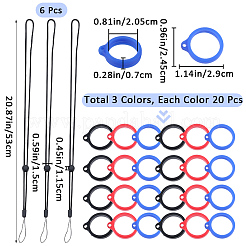 6Pcs Adjustable Polyester Neck Lanyard&nbsp;DIY-GF0008-35C