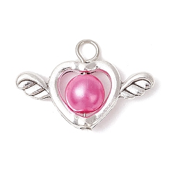 Spray Painted ABS Plastic Imitation Pearl Beads Pendants&nbsp;PALLOY-JF04124-02