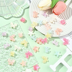 160Pcs 4 Styles Opaque Acrylic European Beads&nbsp;OACR-YW0004-47