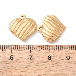 304ステンレスペンダント  イオンプレーティング（ip）  ハートチャーム  18KGP本金メッキ  15.5x15x4mm  穴：1.6mm&nbsp;STAS-I330-039G