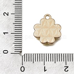エナメルチャーム付き合金  クローバーチャーム  ラックめっき  ゴールドカラー  きいろ  15x13x1.5mm  穴：1.6mm&nbsp;ENAM-G235-07G-07