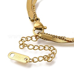 304 Stainless Steel Double Layered Heart Pendant Necklaces for Women&nbsp;NJEW-H046-04G
