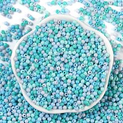 不透明なアクリルビーズ  ラウンド  ダークターコイズ  3mm  穴：1mm&nbsp;X1-OACR-H118-07A-04