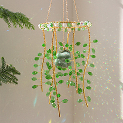 1Bag Iron & Glass Hanging Ornaments&nbsp;HJEW-SP0001-65A