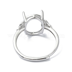 Adjustable 925 Sterling Silver Ring Components&nbsp;STER-K179-40P