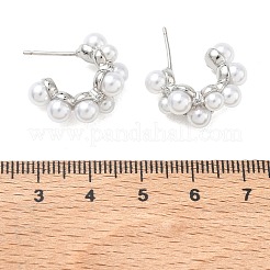Brass Micro Pave Cubic Zirconia Stud Earrings for Women&nbsp;EJEW-A168-18P