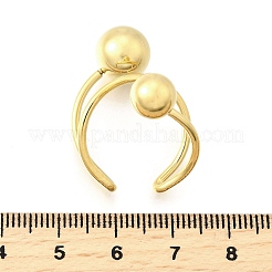 304ステンレススチールカフリング  イオンプレーティング（ip）  手動研磨  18KGP本金メッキ  29.5mm&nbsp;RJEW-D320-01G