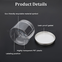 5Pcs Column PET Airtight Food Storage Containers&nbsp;CON-DJ0001-30