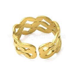 304 Stainless Steel Cuff Ring&nbsp;LS-RJEW-Q820-01B