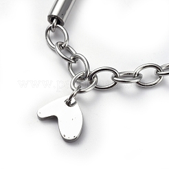 Tarnish Resistant 304 Stainless Steel Charm Bracelets&nbsp;BJEW-G582-35P