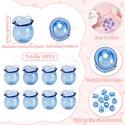10Pcs Glass Bead Caps for Wind Chimes Making&nbsp;GLAA-BY0001-05H