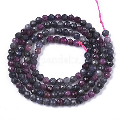 Natural Red Corundum/Ruby and Sapphire Beads Strands&nbsp;G-R462-035