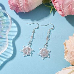 Glass Seed Beaded Dangle Earrings&nbsp;EJEW-MZ00171-02