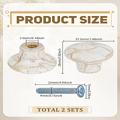 Ceramic & Zinc Alloy Cabinet Handles&nbsp;AJEW-WH0248-791