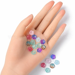 35Pcs Transparent Spray Painted Glass Beads&nbsp;GLAA-YW0001-75