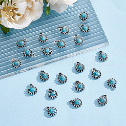 50Pcs Dyed Synthetic Turquoise Sun Charms&nbsp;FIND-AR0006-85