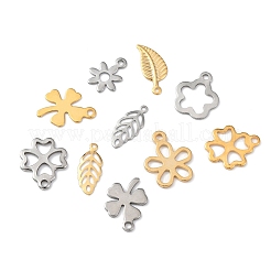 50Pcs 10 Styles 201 & 304 & 306 Stainless Steel Charms&nbsp;STAS-FS0001-47