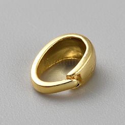 真鍮製バチカン  オーバル  ゴールドカラー  7x3x5mm  穴：3x5mm&nbsp;KK-WH0079-71G