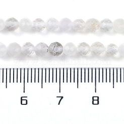 Faceted Round Natural Quartz Crystal Bead Strands&nbsp;G-L411-30-4mm-01
