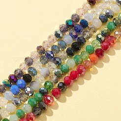 5 Strands 5 Colors Electroplate Glass Beads Strands&nbsp;EGLA-FS0001-31