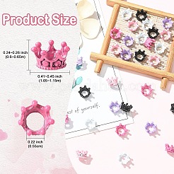 30Pcs 5 Colors Alloy Crown European Beads&nbsp;FIND-YW0011-91