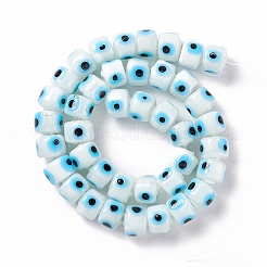 Handmade Evil Eye Lampwork Beads Strands&nbsp;LAMP-F024-01B-03