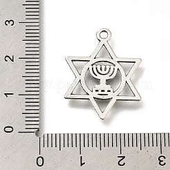 合金のチベット風チャーム  カドミウムフリー＆鉛フリー  ダビデの星  アンティークシルバー  25x19x1mm  穴：1.6mm  約416個/500g&nbsp;FIND-G078-14AS