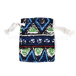 Ethnic Style Burlap Packing Pouches&nbsp;ABAG-N009-06A-02