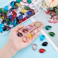 78Pcs 13 Colors Handmade Lampwork Pendants&nbsp;PALLOY-PH01789
