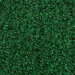 MIYUKIラウンドロカイユビーズ  日本製シードビーズ  （rr146)透明グリーン  15/0  1.5mm  穴：0.7mm  約5555PCS /ボトル  10 G /ボトル&nbsp;SEED-JP0010-RR0146