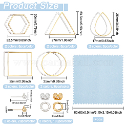 DIY真鍮イヤリング作成キット  ミックスカラー  15x6mm  穴：1mm  ボール：4mm  ピン：0.8mm&nbsp;DIY-PH0029-17