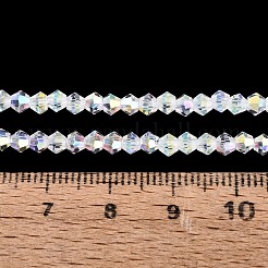 AB Color Plated Transparent Glass Beads Strands&nbsp;GLAA-G127-01-01H