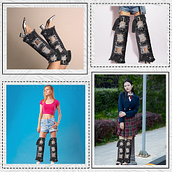 Denim Fabric Ripped Leg Sleeves&nbsp;AJEW-WH20060-26