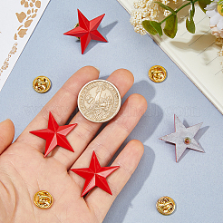 6Pcs Star Alloy Lapel Pin Backs for Backpack Clothes&nbsp;JEWB-FH0003-07C