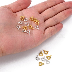 20色の真鍮製引き輪2個。  アクセサリーのコンポーネント  ミックスカラー  6mm  穴：1.5mm  10個/カラー&nbsp;KK-YW0001-40