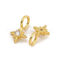 Rack Plating Brass Micro Pave Cubic Zirconia Pendants&nbsp;KK-C074-63G
